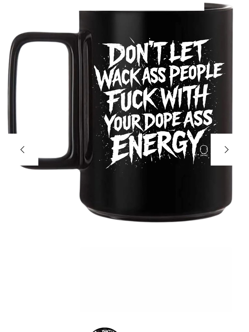 Dope energy, black coffee mug new in packaging